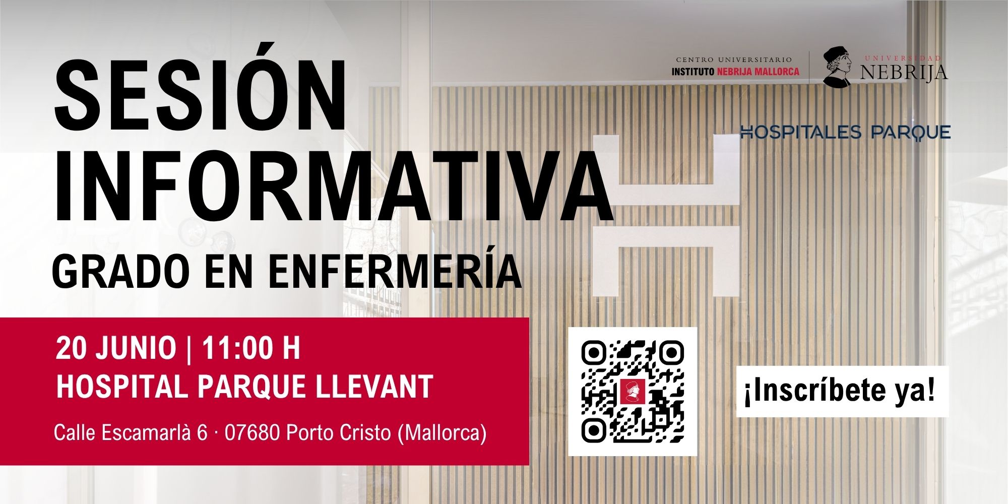 Hospital Parque Llevant abre sus puertas para que estudiantes y familias conozcan el proyecto de Enfermería de Nebrija Mallorca